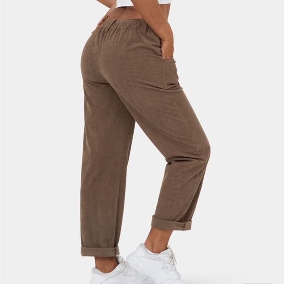 Halara Mid Rise Button Zipper Side Pocket Corduroy Casual Pants - Picture 2 of 11